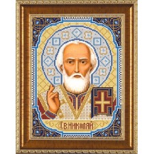 Рисунок на ткани для вышивания бисером "Св. Николай Чудотворец"